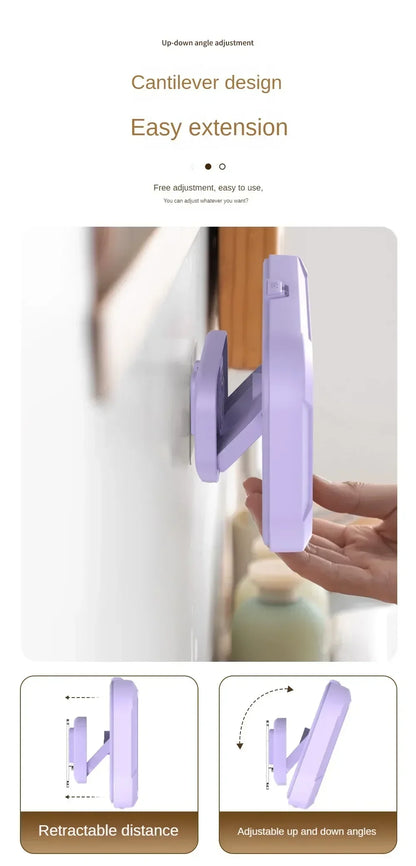 Waterproof Shower Phone Holder Rotation Angle Adjustable Telescoping Wall Mount Phone Holder for Bathroom Kitchen Bracket Stand