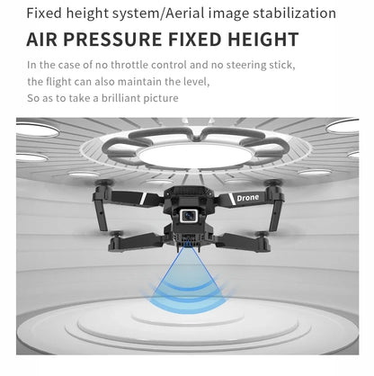 Professional Drone E88 4K Wide-Angle HD 1080P Camera WiFi FPV Height Hold Foldable RC Drone Quadrotor Helicopter Children's Toys