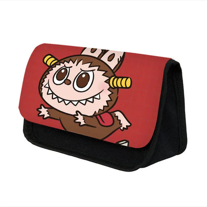 Labubu Pencil Cases Kawaii Large Capacity Pencil Storage Bag Student Stationery Organizer Pouch School Office Supplies Kids Gift