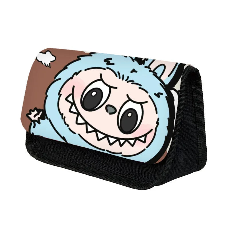 Labubu Pencil Cases Kawaii Large Capacity Pencil Storage Bag Student Stationery Organizer Pouch School Office Supplies Kids Gift