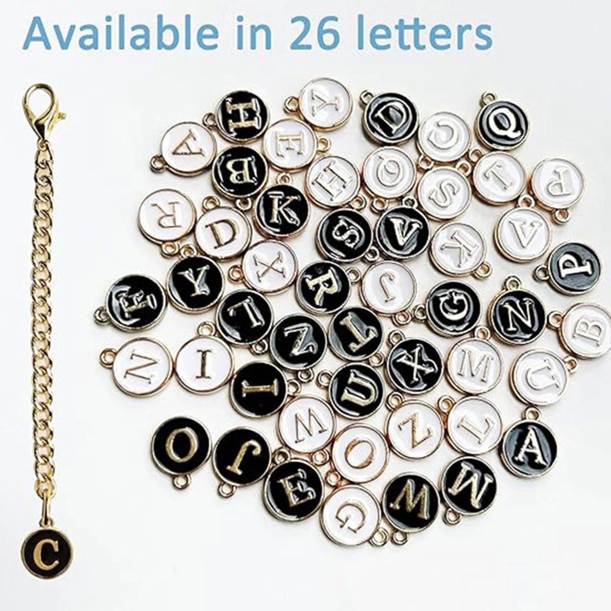 3pcs Letter Charm Accessories for Stanley Cup Initial Name ID Personalized Handle Charm for Stanley 40 oz Tumbler with Handle