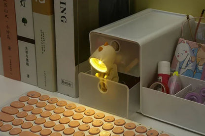 Mini Dinosaur Night Light Battery Magnetic Folding Nights Lamp Bedroom Bedside Table Ornaments Children's Toys LED Night Lights
