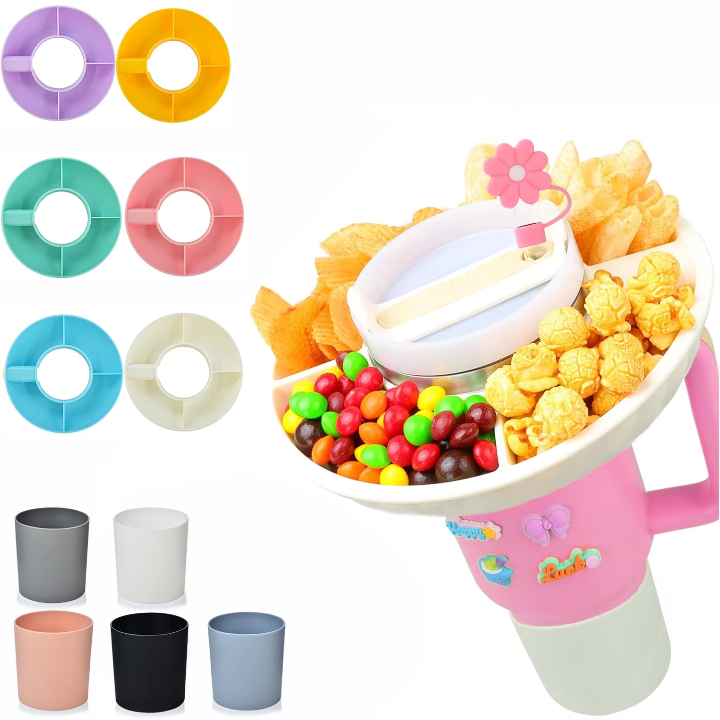 Snack Bowl , Compatible with Stanley Cup 40 oz Snack Bowl with Handle, Reusable Snack Bowl, Stanley Accessories