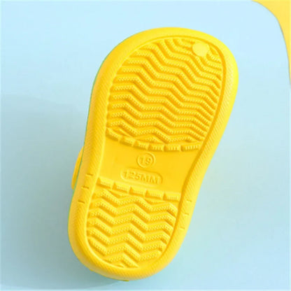Summer sandals kids Mules Baby Boys Girls Cartoon baby Sandals Flat Heels Solid Cartoon Slippers Children's Garden Shoes