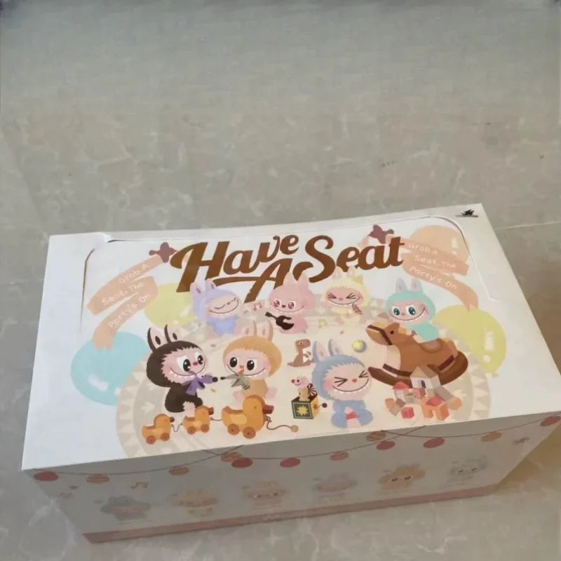 Labubu V2 Sitting Party Blind Box Cartoon Cute Anime Action Model Desktop Decoration Gifts