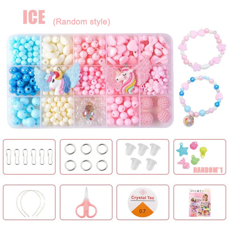 DIY Handmade Beaded Children's Toys Creative Loose Spacer Beads Making Bracelet Necklace 24 Grid Girl Jewelry Set Girl Toy Gift
