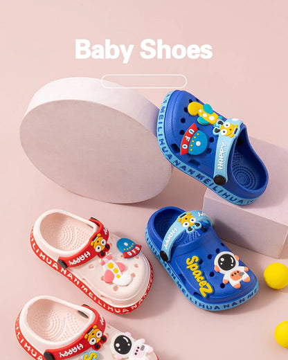 EVA ultra light boys and girls baby and toddler anti slip hole shoes children's sandals astronaut UFO sandals slippers