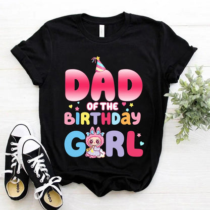 Labubu Adult Kids Birthday T-shirts Cartoon Anime Printed Tees Cute Short Sleeves Summer Tops Boys Girls Women Men Clothes Gift