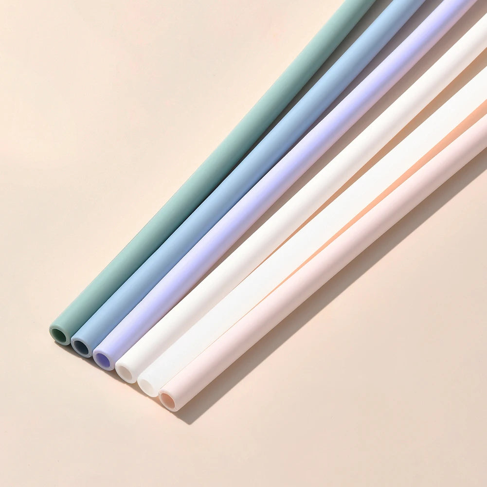 Silicone Replacement Straw for Stanley 20/30/40oz Long Reusable Straw Dustproof Soft Straw Cup Accessories with Straw Tip