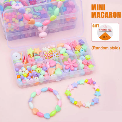 DIY Handmade Beaded Children's Toys Creative Loose Spacer Beads Making Bracelet Necklace 24 Grid Girl Jewelry Set Girl Toy Gift
