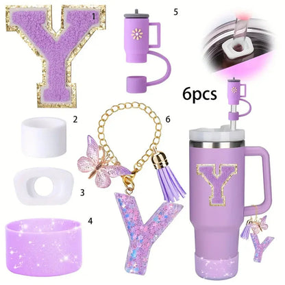 6pcs Silicone Stanley Cup Accessory Set suitable for Stanley Cup 40oz glass with handle