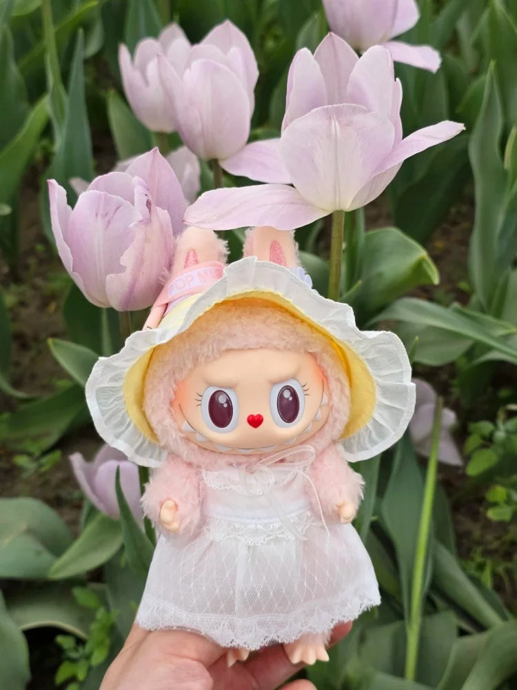 Labubu The Monsters Collection Pendant Series Spring Wild Home Cute Mokoko Pumpkin Purple Labubu Replica Christmas Birthday Gift