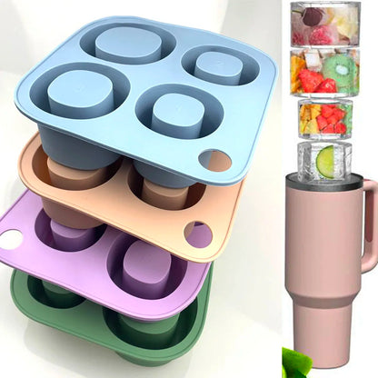 ST Accessories Summer Ice Mould Cube Trays Ice Making Beverage Cup Maker Circle Ice Shape Silicone Molds For Stanley Cup 20/30/4
