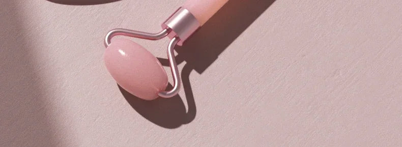 Resin double head roller massager heart-shaped face and eye massage scraping Combination set massage roller