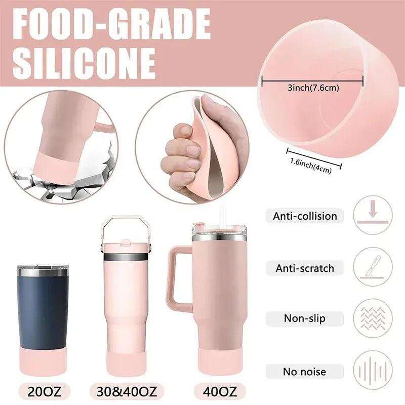 9pcs Accessories for Stanley Tumbler Cup Spill Proof Stopper 10mm Straw Cover Cap Silicone Boot Charm Chain Straw Brush