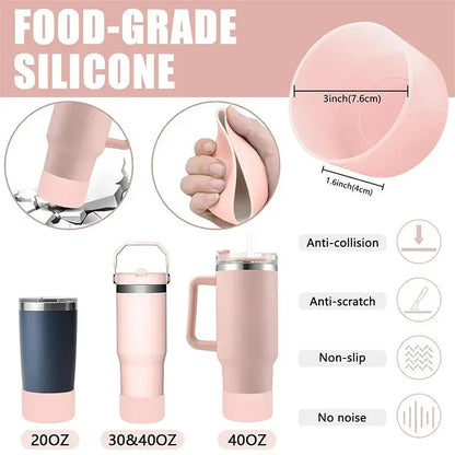 9pcs Accessories for Stanley Tumbler Cup Spill Proof Stopper 10mm Straw Cover Cap Silicone Boot Charm Chain Straw Brush