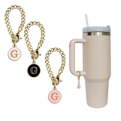 3pcs Letter Charm Accessories for Stanley Cup Initial Name ID Personalized Handle Charm for Stanley 40 oz Tumbler with Handle