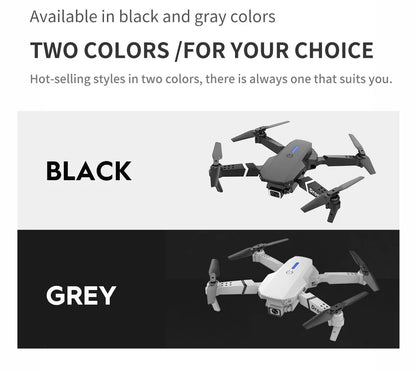Professional Drone E88 4K Wide-Angle HD 1080P Camera WiFi FPV Height Hold Foldable RC Drone Quadrotor Helicopter Children's Toys