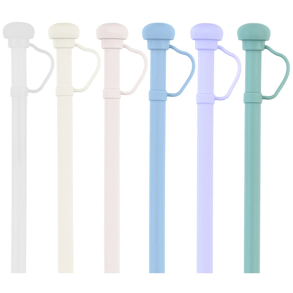 Silicone Replacement Straw for Stanley 20/30/40oz Long Reusable Straw Dustproof Soft Straw Cup Accessories with Straw Tip