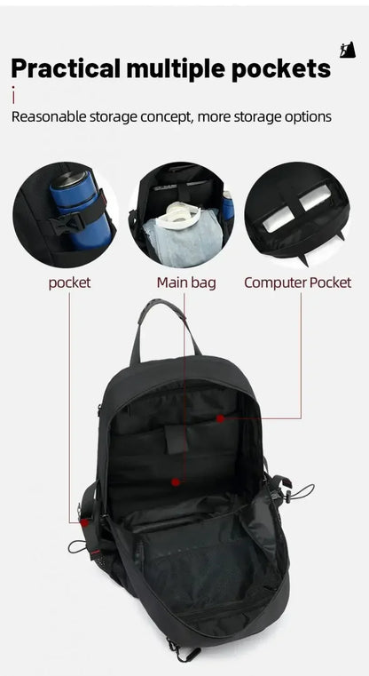 Outdoor Sports Trekking Backpacks For Brompton Bicycle Usb Charging Travel Backpack Big Oxford Laptop Bag With Shoe Packet