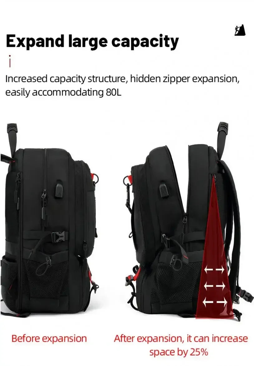 Outdoor Sports Trekking Backpacks For Brompton Bicycle Usb Charging Travel Backpack Big Oxford Laptop Bag With Shoe Packet