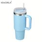 KEMORELA 30&40 oz Tumbler With Handle Lid Straw 887/1182ML Stainless Steel Water Bottle Vacuum Thermos Cup Travel Car Coffee Mug