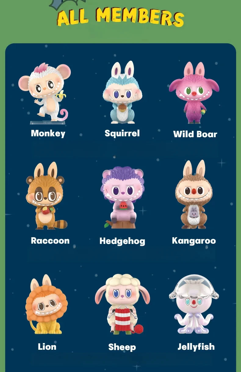 Labubu The Monsters Elf Animal Series Labubu Animal Handheld Toy Limited Edition Blind Box Professional Collection Mystery Box