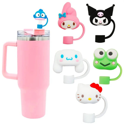 Sanrio Series Straw Cover for Stanley Cups Cartoon Straw Protector Cover Compatible with Stanley 30&40oz Straw Topper Caps