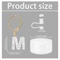3Pcs Accessories Set for Stanley Cup, Including Diamond Straw Topper/Sparkly Silicone Boot Set（White）