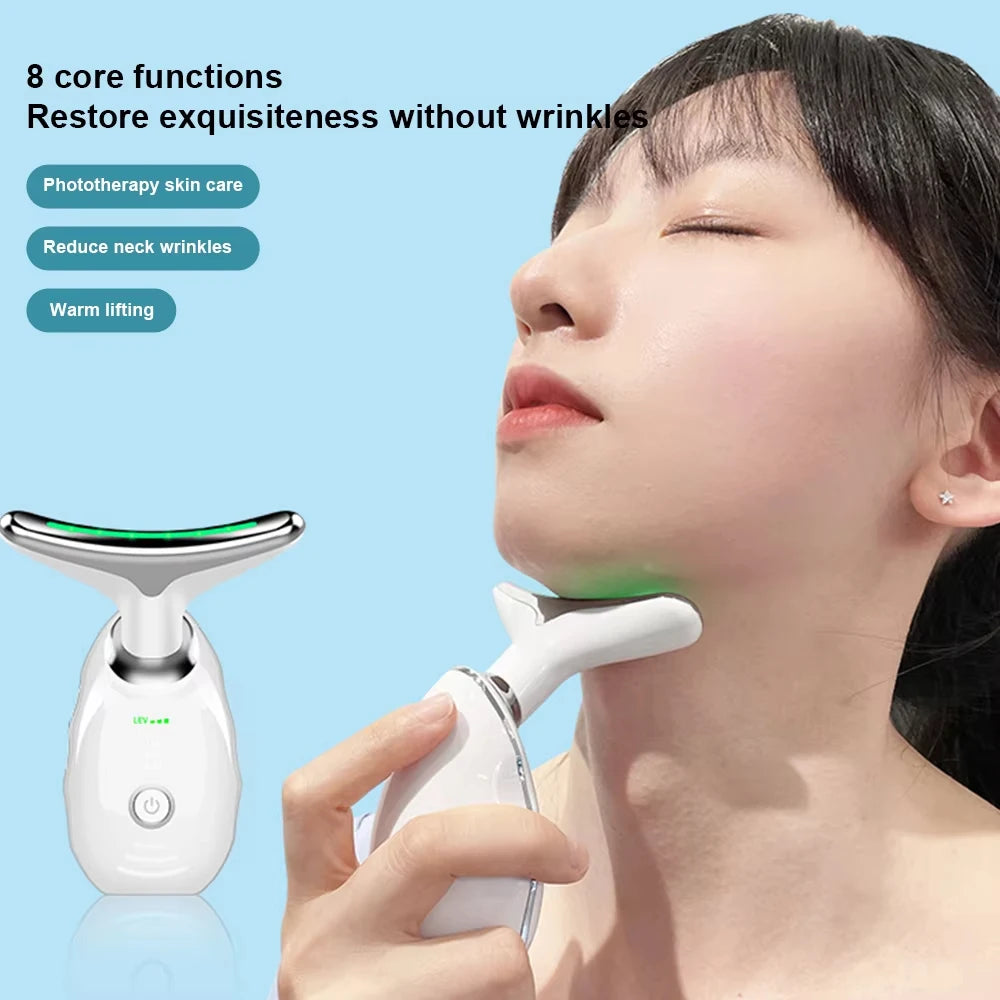 7-in-1 Skin Rejuvenation Instrument All Round Lifting And Tightening Anti Aging Artifact To Neck Wrinkles Facial Massager Beauty