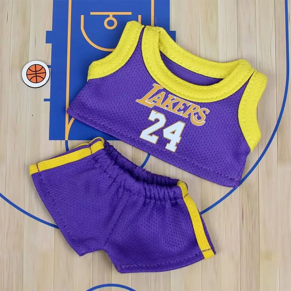 Labuibu Only Selling Clothes 17cm First Second Generation Labubu Basketball Clothes Cute Doll Decoration Handmade Doll Clothes