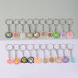 20pcs Cartoon Smile Face Keychain Cute Key Chain Ring Purse Bag Backpack Charm Earbud Case Cover Accessories Party Supplies Gift