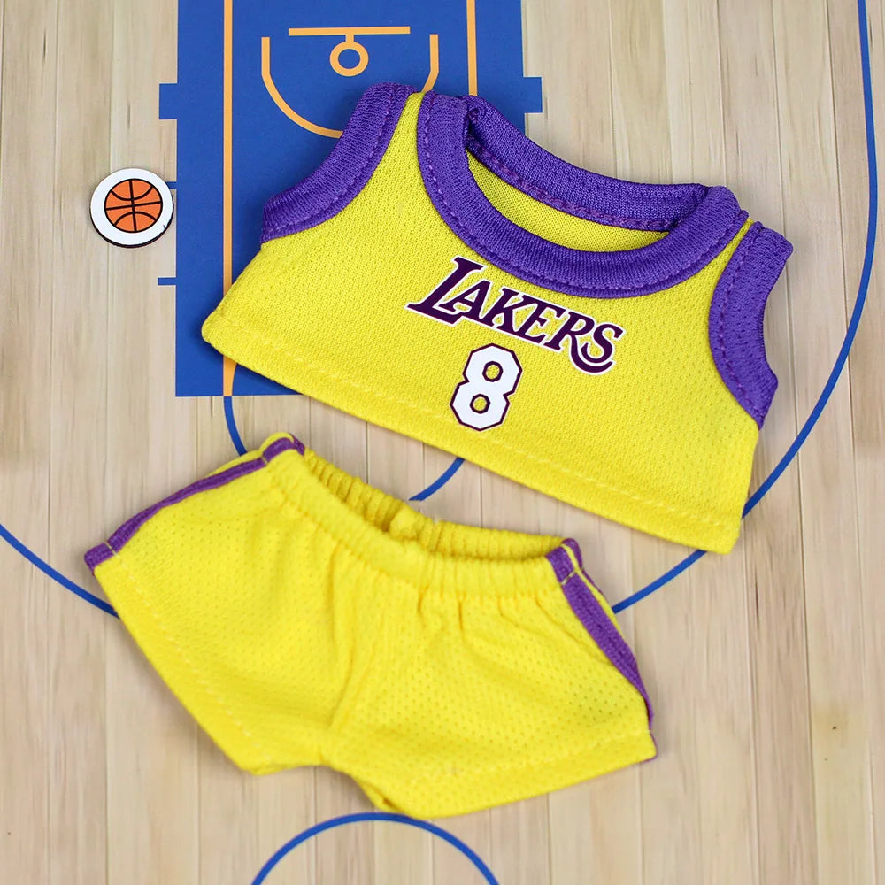 Labuibu Only Selling Clothes 17cm First Second Generation Labubu Basketball Clothes Cute Doll Decoration Handmade Doll Clothes