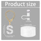 3Pcs Accessories Set for Stanley Cup, Including Diamond Straw Topper/Sparkly Silicone Boot Set（White）