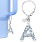 1 PCS Letter Charm Accessories for Stanley Cup Purple Cute Initial Keychain Handle Charm for Stanley Tumbler Girls Water Bottle