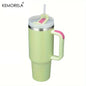 KEMORELA 30&40 oz Tumbler With Handle Lid Straw 887/1182ML Stainless Steel Water Bottle Vacuum Thermos Cup Travel Car Coffee Mug