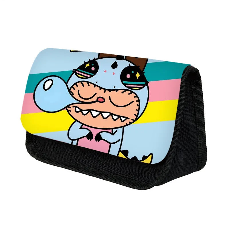 Labubu Pencil Cases Kawaii Large Capacity Pencil Storage Bag Student Stationery Organizer Pouch School Office Supplies Kids Gift
