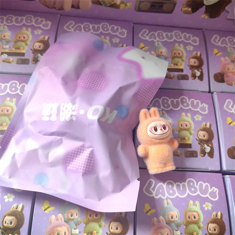 Cute Labubu Standing Posture Mini Dolls Blind Box 12pcs Kawaii Toys Desktop Decor Ornaments Collection Christmas Gifts