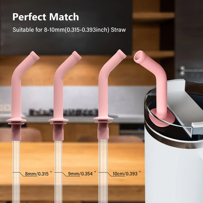 Leak Proof Set For Stanley Quencher 2.0 1.0 Accessories,2 in1Silicone Anti-Spill Straws,9.4"Extension Straw,Spill Proof Stopper