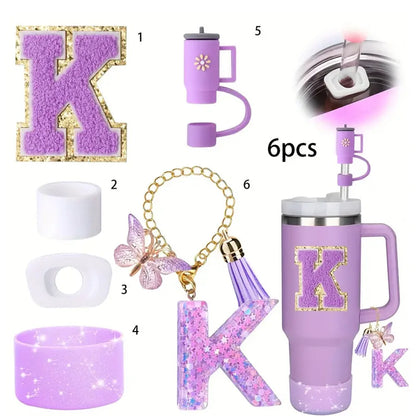 6pcs Silicone Stanley Cup Accessory Set suitable for Stanley Cup 40oz glass with handle
