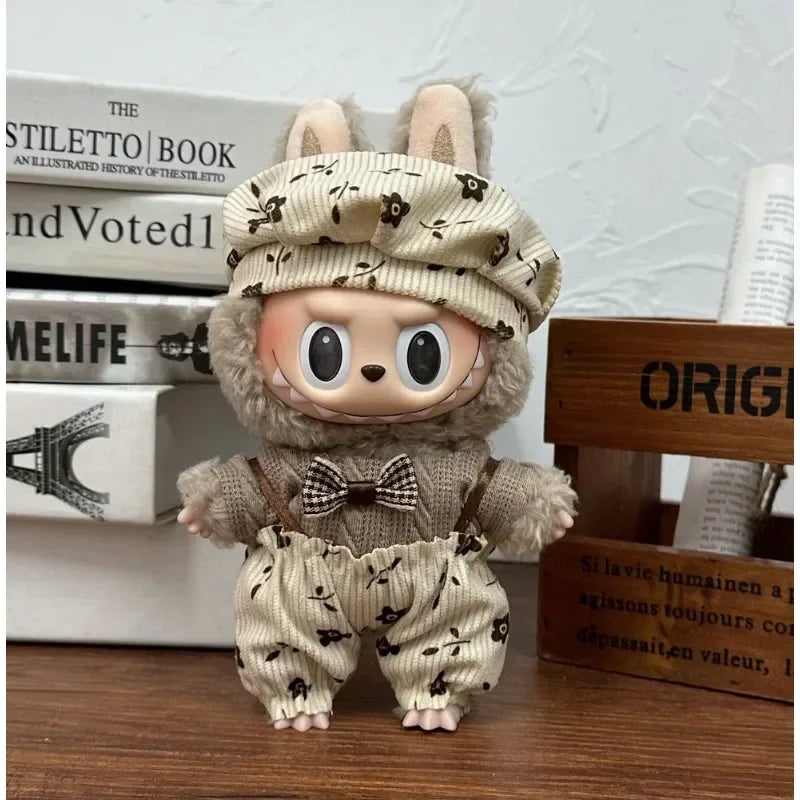 Labubu Clothes Doll Clothing Fashion Overalls, V1 V2 Doll Clothing Accessories, Labubu Clothes Designer,15/17cm Doll Toy