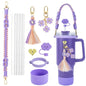 tassels straw cap case Charm chain pendant lot Accessories Initial Keychain Handle for Stanley cup bottle Tumbler for Women