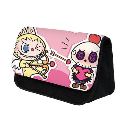 Labubu Pencil Cases Kawaii Large Capacity Pencil Storage Bag Student Stationery Organizer Pouch School Office Supplies Kids Gift