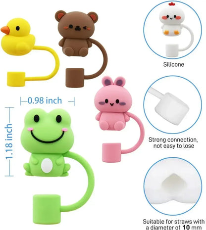 5/1Pcs Straw Cover Cap for Stanley Cup Silicone Straw Topper Compatible with 30&40Oz Tumbler with Handle Dust-Proof Reusable