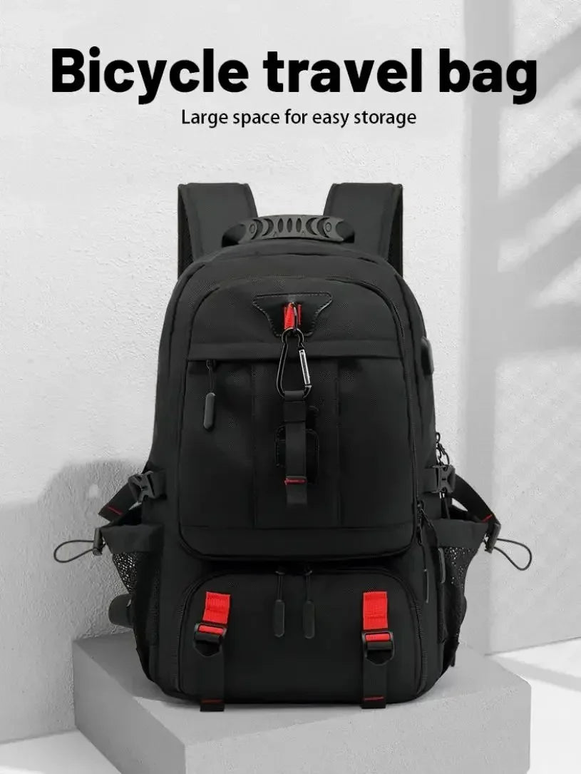Outdoor Sports Trekking Backpacks For Brompton Bicycle Usb Charging Travel Backpack Big Oxford Laptop Bag With Shoe Packet