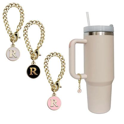 3pcs Letter Charm Accessories for Stanley Cup Initial Name ID Personalized Handle Charm for Stanley 40 oz Tumbler with Handle