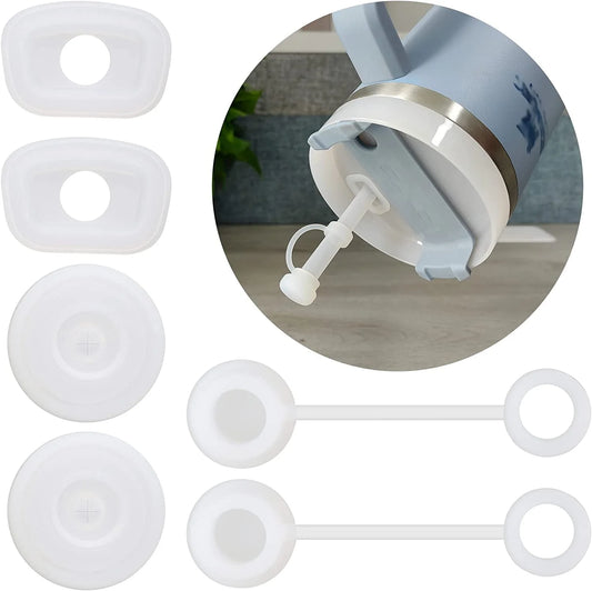 Silicone Spill Proof Stopper 6PC for Stanley 40 oz Tumbler with Handle or 30 oz Reusable Stanley Spill Stopper