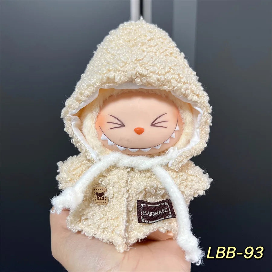 Labubu Bjd  Vinyl Labubu 17cm Doll Cute Replacement Leisure Suit Skirt Plush Toys Clothing Match Delicate Fashion High Quality