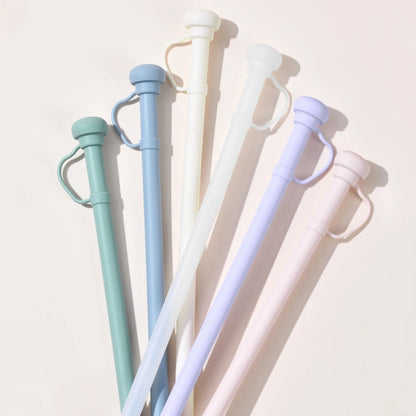Silicone Replacement Straw for Stanley 20/30/40oz Long Reusable Straw Dustproof Soft Straw Cup Accessories with Straw Tip
