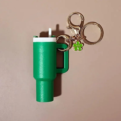 Mini Cup Keychain for Stanley Water Bottle Accessories Lip Balm Cute Tumbler Cup Handle Decoration